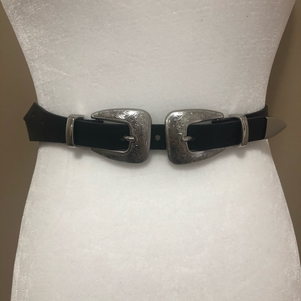 Western tip high waist belt